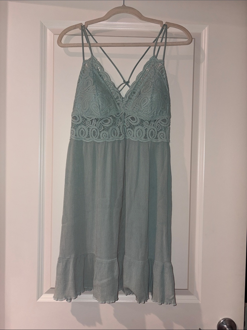 Victoria Secret PINK: Wintergreen Crochet Babydoll Dress